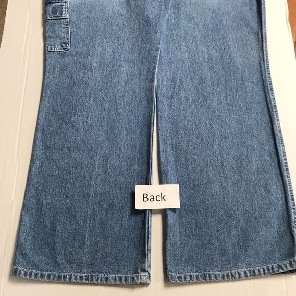 HYDRAULIC Baggy Utility Cargo Jeans Size 19/20 Wide Leg‎ Flare Denim 80s 90s VTG - Picture 7 of 15